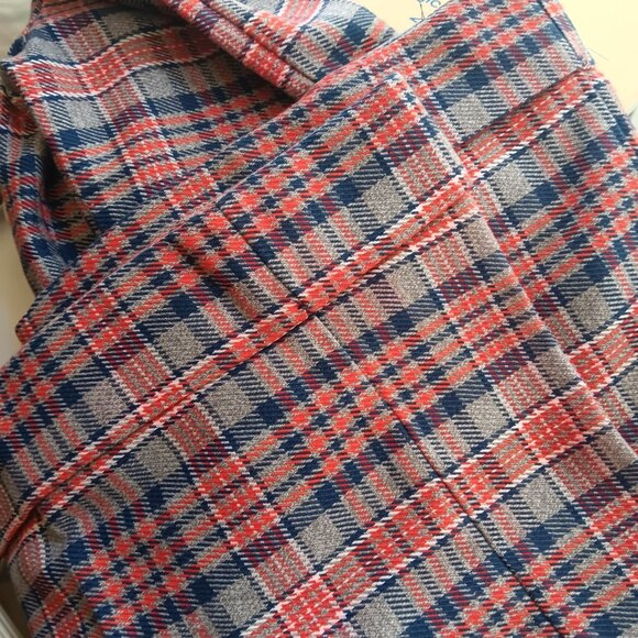 22x29 6J Vintage Plaid Bellbottom Jeans Lemon Frog High-Waisted Pants 70s Sears - Picture 6 of 6